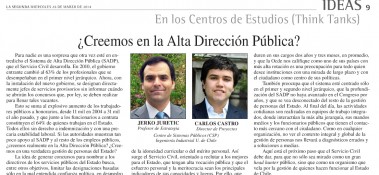 La Segunda, columna ADP Carlos Castro y Jerko Juretic