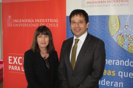 Alejandra Mizala y Alejandro Micco-conferencia aniversario Ingenieria Industrial