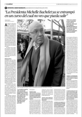 entrevista Mario Waissbluth El Mercurio Valparaiso