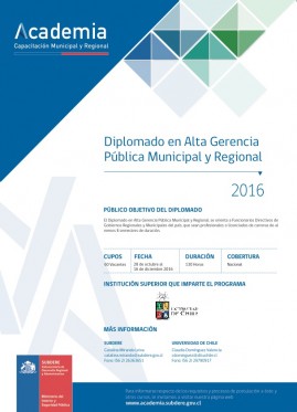 afiche Diplomado en  Alta Gerencia Publica Municipal y Regional